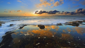 Sea, Nature, Sunset, 4K wallpaper