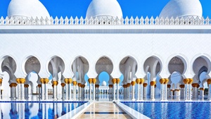 Sheikh Zayed Grand Mosque, Abu Dhabi, United Arab Emirates, UAE, Islamic, Spiritual, 4K wallpaper