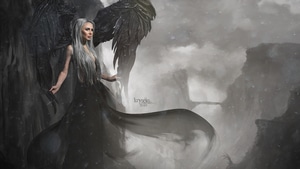 Artist, Artwork, Digital Art, Angel, Deviantart, Dark, 4K wallpaper