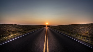 Road, Photography, Landscape, Sunset, Sunrise, 4K wallpaper