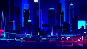 Artist, Artwork, Digital Art, Neon, 4K wallpaper