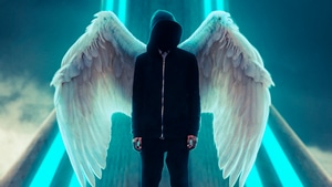 Hoodie, Artist, Wings, 4K wallpaper
