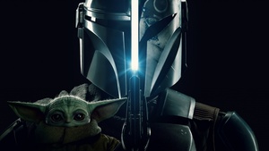 The Mandalorian, Season 3, Grogu, Black background, 2023 Series, 4K wallpaper