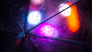 Rain, Umbrella, Long Exposure, Photography, 4K wallpaper