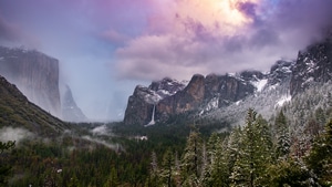 Mountains, Nature, Trees, 4K wallpaper