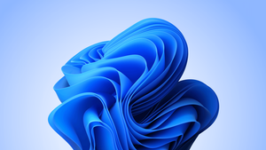 Windows 11, Stock, Ultrawide, 3D background, Blue background, Blue aesthetic, Light Mode, 4K wallpaper