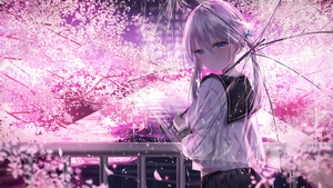 Anime Girl, Anime, Artist, Artwork, Digital Art, Pink, 4K wallpaper