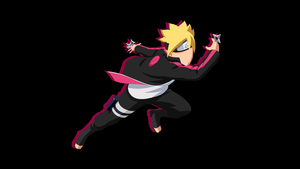 Boruto Uzumaki, AMOLED, Naruto, Black background, 4K wallpaper