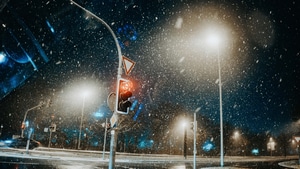 Traffic Lights, Photography, Snow, Road, 4K wallpaper