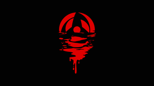 Mangekyo Sharingan, Obito Uchiha, Black background, 4K wallpaper