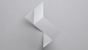 Microsoft Design, Origami, White background, 3D background, 4K wallpaper