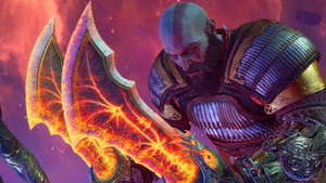 Kratos, Blades of Chaos, God of War Ragnarök, 4K wallpaper