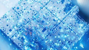 Microsoft 365, 3D background, Abstract background, Blue background, 4K wallpaper