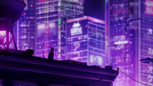 Cat, Artist, Artwork, Digital Art, Tokyo, Deviantart, Neon, 4K wallpaper