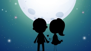 Love, Couple, Silhouette, 4K wallpaper