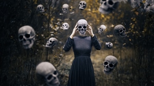 Skull, Manipulation, Photography, 4K wallpaper
