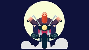 Artist, Artwork, Digital Art, Behance, Biker, 4K wallpaper