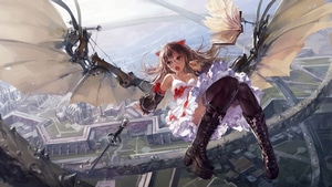 Falling, Anime Girl, Anime, Artist, Artwork, Digital Art, 4K wallpaper