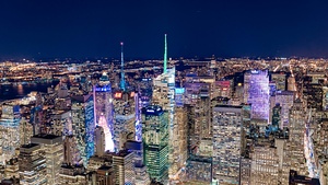 New York City, Nightscape, Skyline, Urban, Cityscape, Night City, City lights, USA, 4K wallpaper