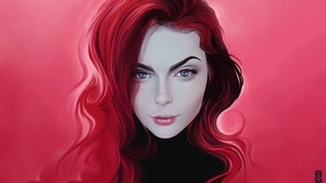 Redhead, Women, Artist, Artwork, Digital Art, Portrait, 4K wallpaper