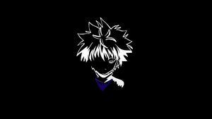 Killua Zoldyck, Minimalist, Hunter x Hunter, AMOLED, Black background, Simple, 4K wallpaper