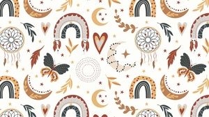 Pattern, Boho art, Boho design, 4K wallpaper