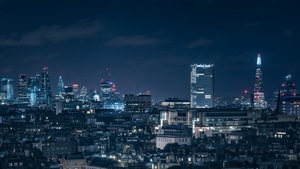 London, Skyline, World, Night, 4K wallpaper
