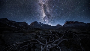 Stars, Night, Nature, 4K wallpaper