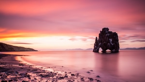 Sunset, Iceland, Nature, 4K wallpaper