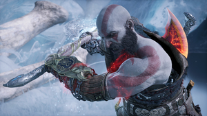 God of War Ragnarök, Leviathan Axe, Kratos, 4K wallpaper
