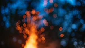 Fire, Bokeh Effect, Photography, 4K wallpaper