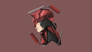 Daredevil, Low poly, Marvel Superheroes, Matt Murdock, Simple, 4K wallpaper
