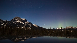 Stars, Reflection, Mountains, Nature, Photography, 4K wallpaper
