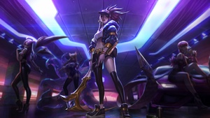 KDA Akali, Ahri, Evelynn KDA, KaiSa, League of Legends, K-pop, 4K wallpaper