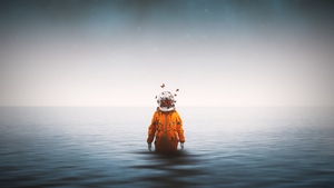 Astronaut, Manipulation, Photography, Butterfly, 4K wallpaper