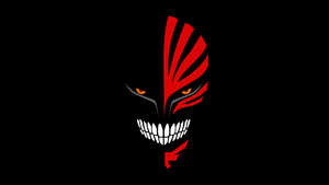 Ichigo Kurosaki, AMOLED, Bleach, Black background, Hollow Mask, 4K wallpaper