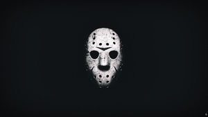 Friday The 13th The Games, Monochrome, Mask, Black And White, 4K wallpaper