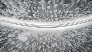 Road, Nature, Winter, 4K wallpaper