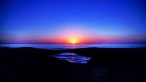 Ocean, Evening, Nature, 4K wallpaper