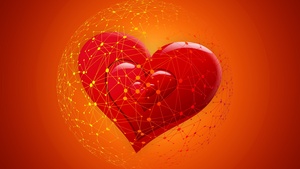 Love hearts, Red hearts, Red background, 4K wallpaper