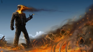 Ghost Rider, Artist, Artwork, Deviantart, Superheroes, 4K wallpaper