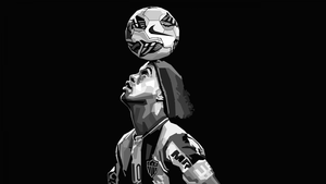 Ronaldinho, Iconic, Minimalist, AMOLED, Brazilian Football Player, Black background, 4K wallpaper