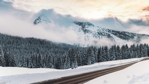 Winter, Mountains, Nature, 4K wallpaper