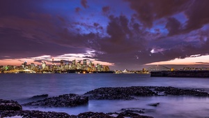 Sydney, Cityscape, Australia, Dusk, City lights, Night City, Sydney Harbour, 4K wallpaper