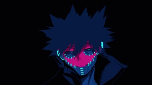 Dabi, AMOLED, My Hero Academia, Black background, 4K wallpaper