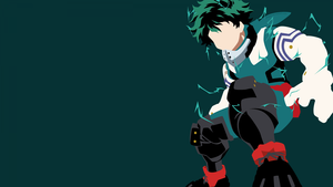 Deku, My Hero Academia, Izuku Midoriya, Green background, Faceless, Minimalist, Simple, 4K wallpaper