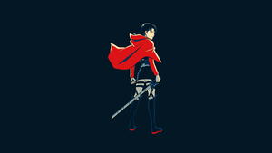 Levi Ackerman, Minimalist, Black background, Shingeki no Kyojin, Attack on Titan, 4K wallpaper