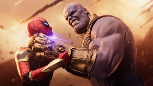 Thanos, Spiderman, Superheroes, Artwork, Digital Art, 4K wallpaper