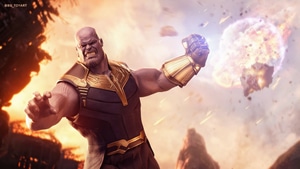 Thanos, Superheroes, Artwork, Digital Art, 4K wallpaper