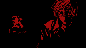 Light Yagami, Death Note, Black background, Minimalist, 4K wallpaper